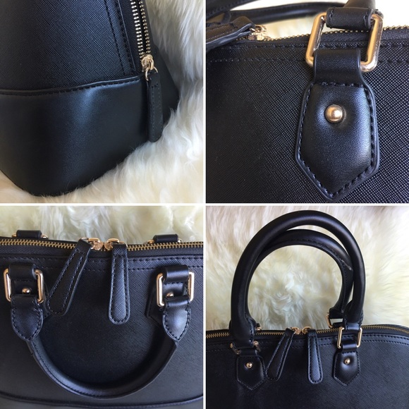 ❤️⚜Host Pick!⚜❤️ Saffiano Black Leather Satchel - Picture 2 of 4