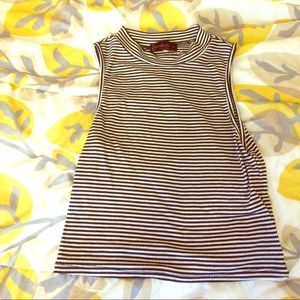 Striped sleeveless crop top