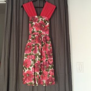 Anthropologie floral twist back dress.