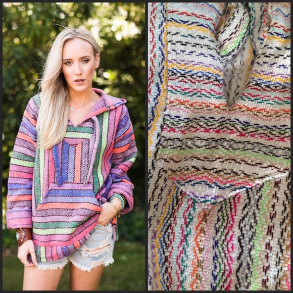 Beach Baja Hoodie White Multi - Picture 5 of 5