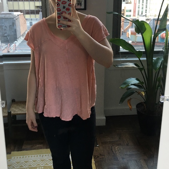 Pink free people top