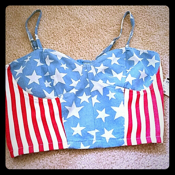 America Stars and Stripes top