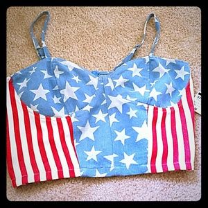 America Stars and Stripes top