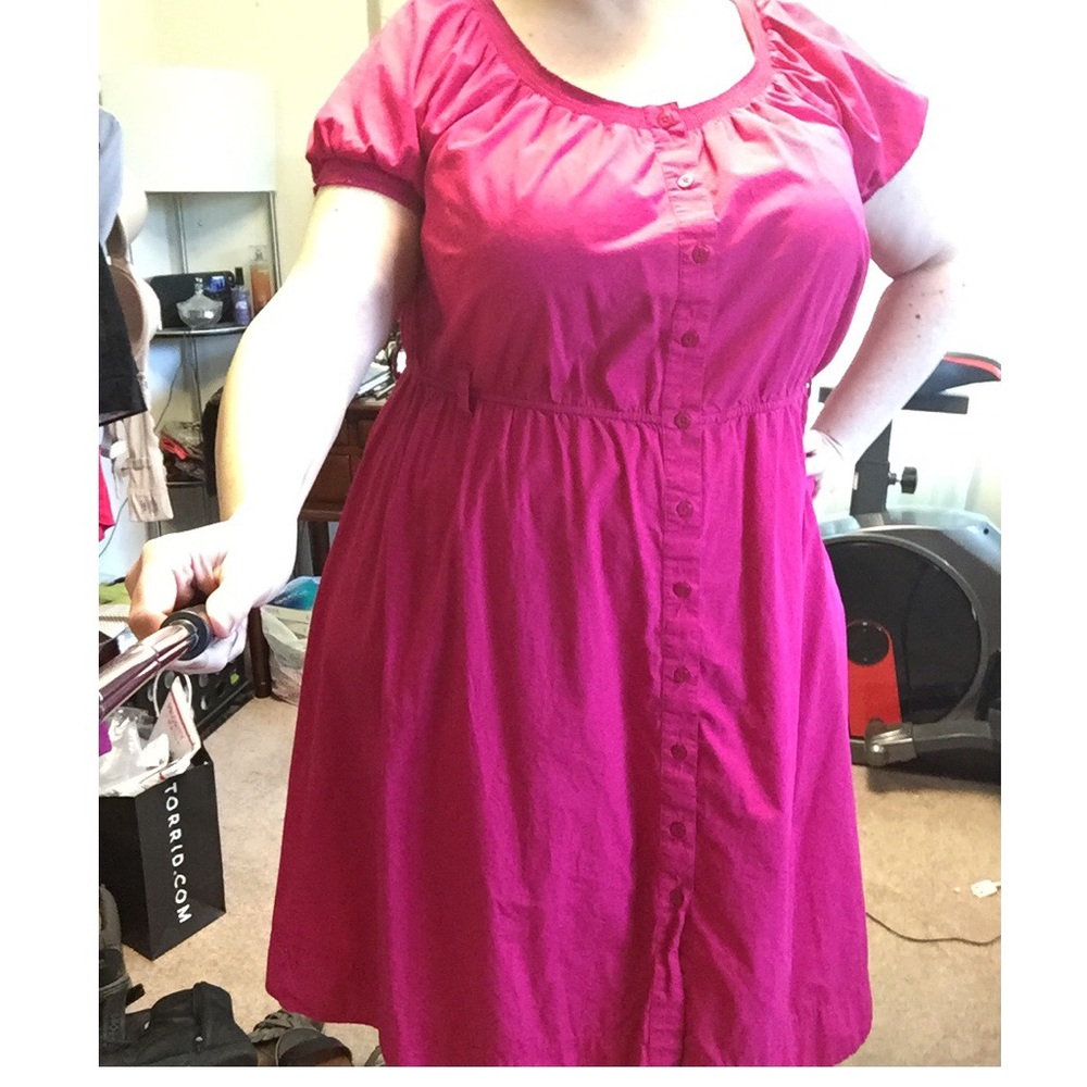 🚨lowest🚨 Old navy magenta button down dress