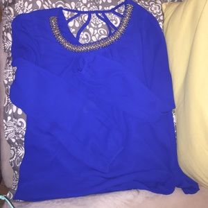 Pretty electric blue blouse