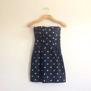 Gilly Hicks Strapless Polka Dot Dress