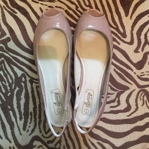 ❌SOLD❌Boutique Blush Peep Toe Flats -Super Sweet!