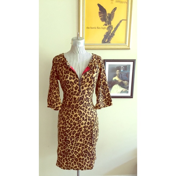 Cheetah Print Wiggle Dress