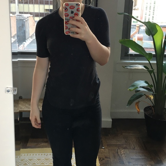 Tight black lululemon tee