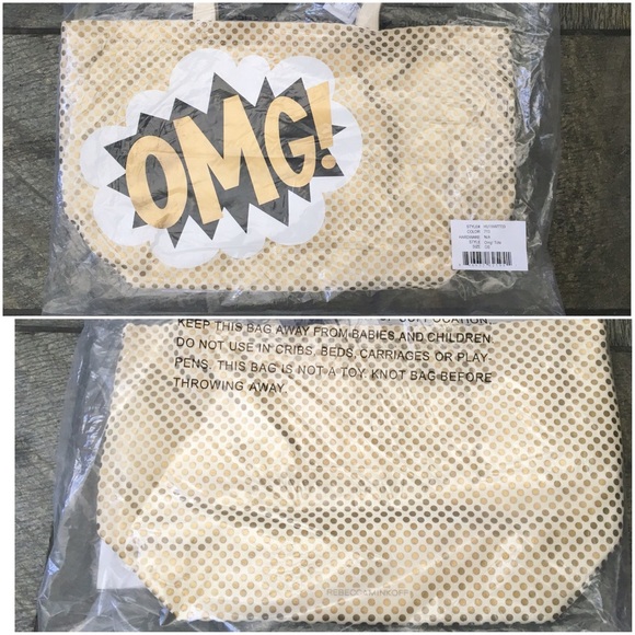 Rebecca Minkoff OMG Gold Multi Color Canvas Tote - Picture 2 of 4