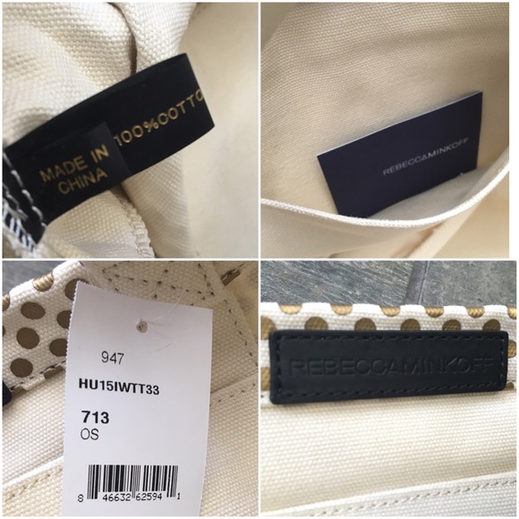 Rebecca Minkoff OMG Gold Multi Color Canvas Tote - Picture 4 of 4
