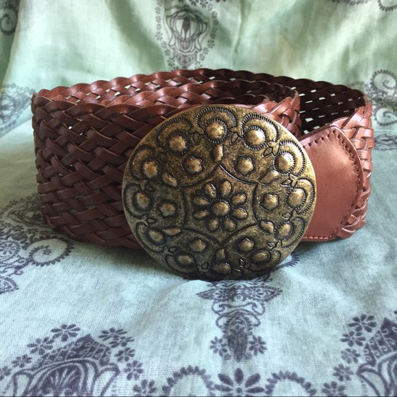 Brown leather belt