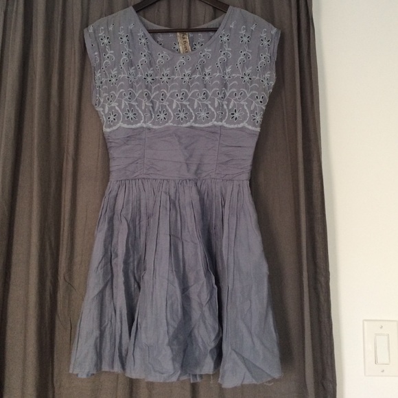 Blue free people dress