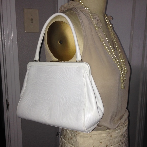 White leather Banana Republic handbag