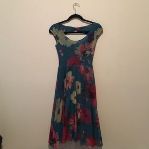 Anthropologie midi floral dress