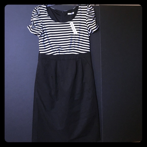 MIKAROSE Striped top-Solid Skirt Dress