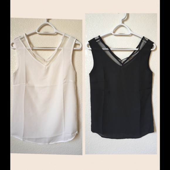 White Sleveless Top Tank - Picture 2 of 4