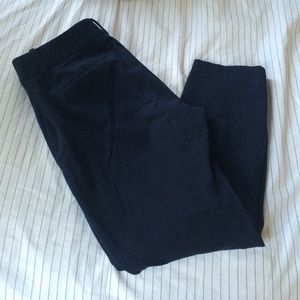 Navy J. Crew crop pant