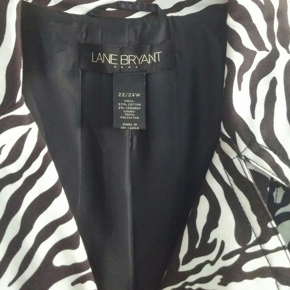 Zebra print belted jacket/plus size - Picture 3 of 4