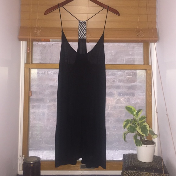 Al black Aztec racer dress