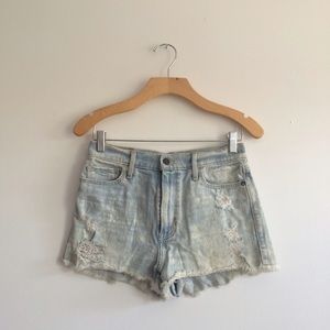High-Waisted Distressed Abercrombie Shorts