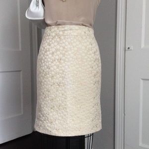 Gold and cream J.Crew No.2 pencil skirt