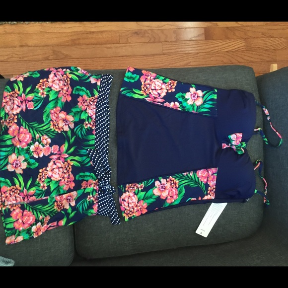 Tankini and skirt swimsuit