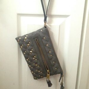 Studded Clutch-Grey