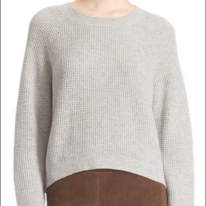 Vince boxy grey waffle sweater