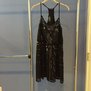 NWT sequin black dress size Large from express