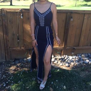 Navy blue maxi dress