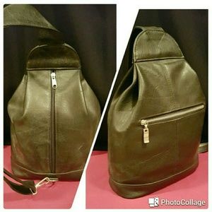 Small Simple Leather back pack bag.