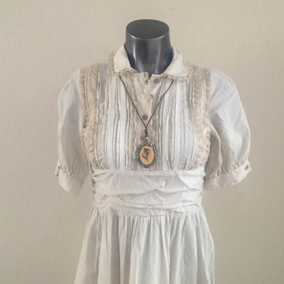 Free people cream cotton dress with side zip - Picture 2 of 4