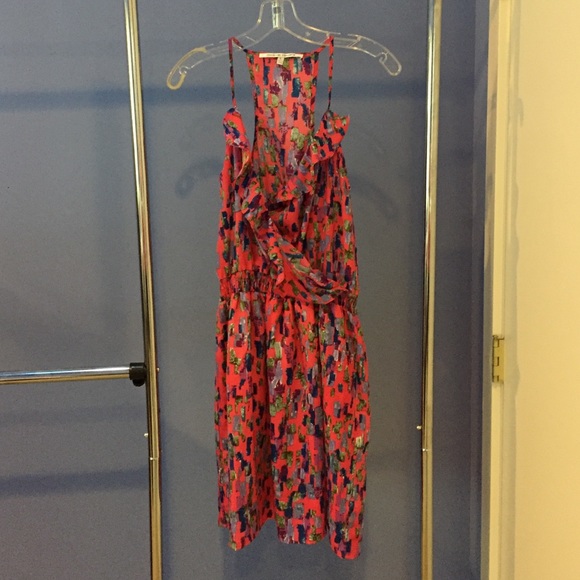 Pink ruffle top dress size large