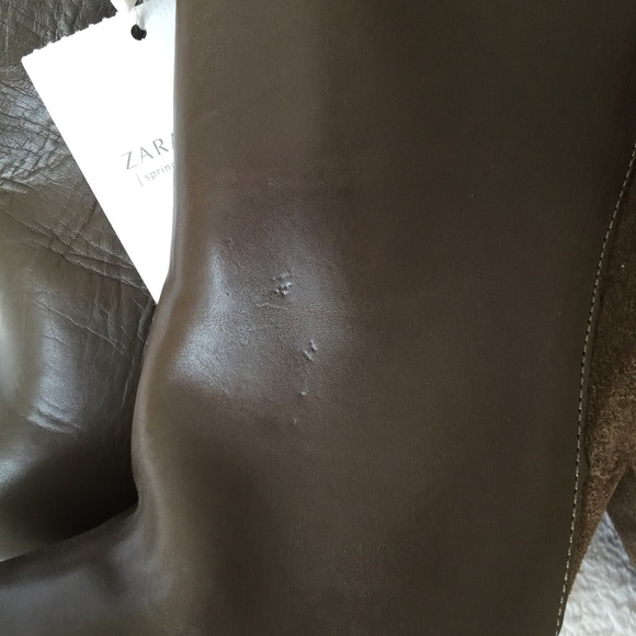 Zara fringe ankle booties Khaki Size 40 / 9 - Picture 4 of 4