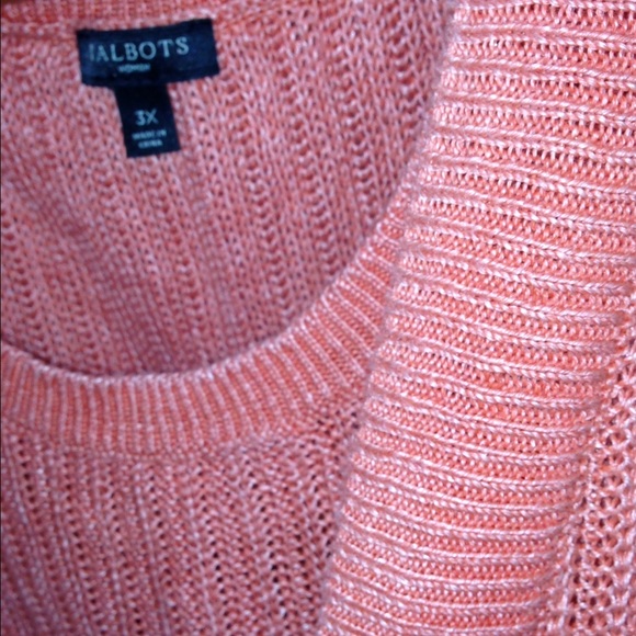 Coral linen twinset from Talbots Woman