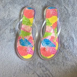 Lily Pulitzer Gelly flip flops