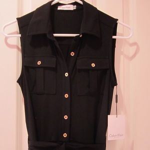 NWT Calvin Klein Jumpsuit Stretch Jersey Size 2