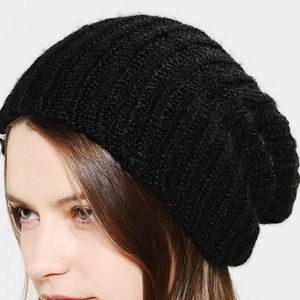 Thick Knit Black Beanie from Urban Outfitters
