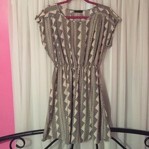 Off white and navy Aztec designed dress!