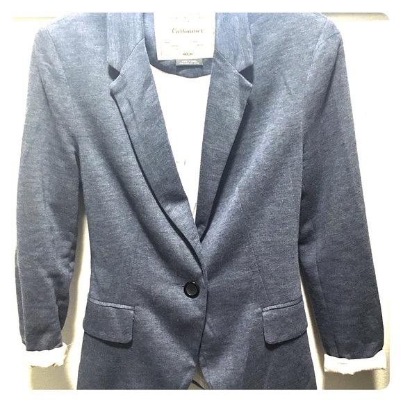 Blue cotton blazer