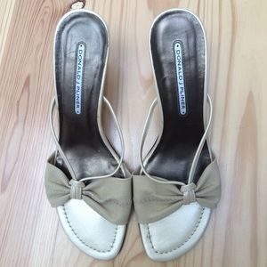 Donald Pliner Gold Slides