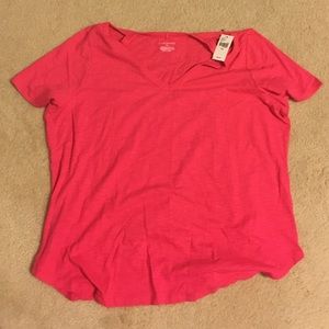 New Lane Bryant Pink Cut Out Short Sleeve Top