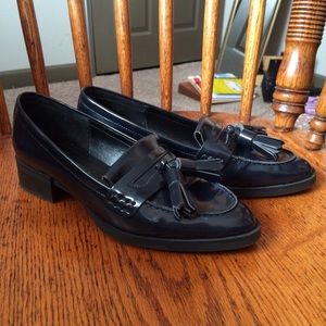 Zara - navy moccasins / loafers with tassels