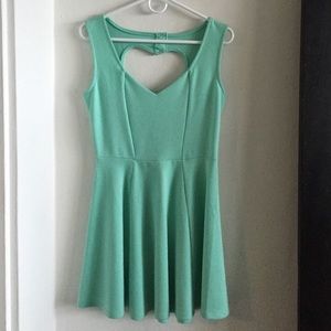 Mint green heart back dress!