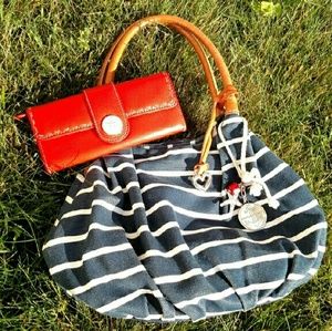 Brighton Brewster Stripe Hobo and Wallet Bundle