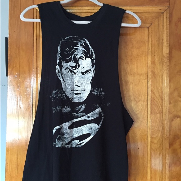 FOREVER 21 SUPERMAN MUSCLE TANKTOP