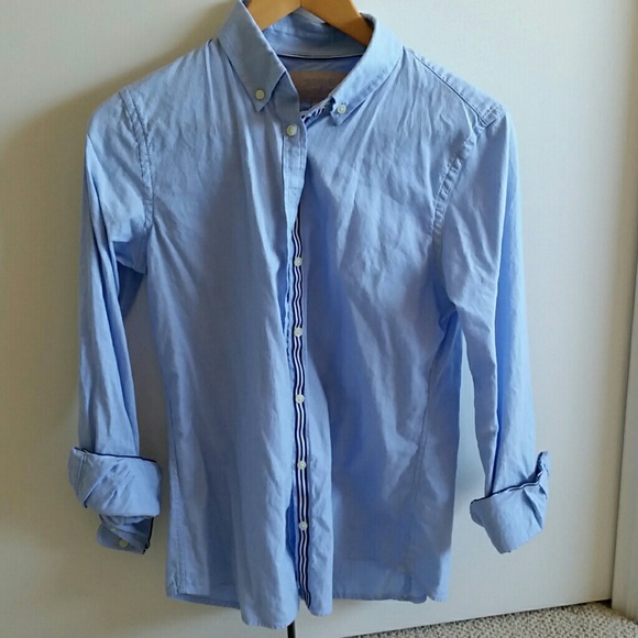 Banana blue oxford dress shirt size med