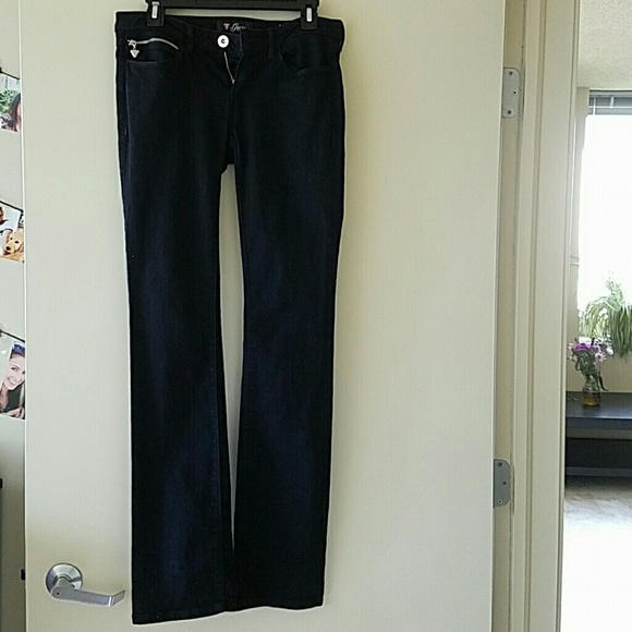 Guess Grace Low Rise straight black jeans