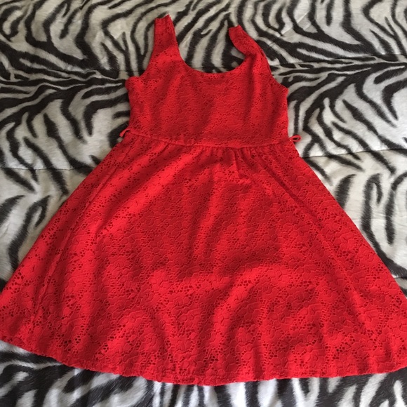 Short red dress
